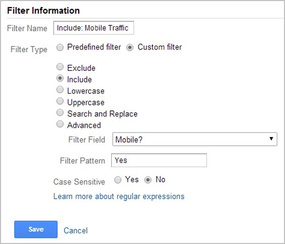 Include mobile traffic in google analytics