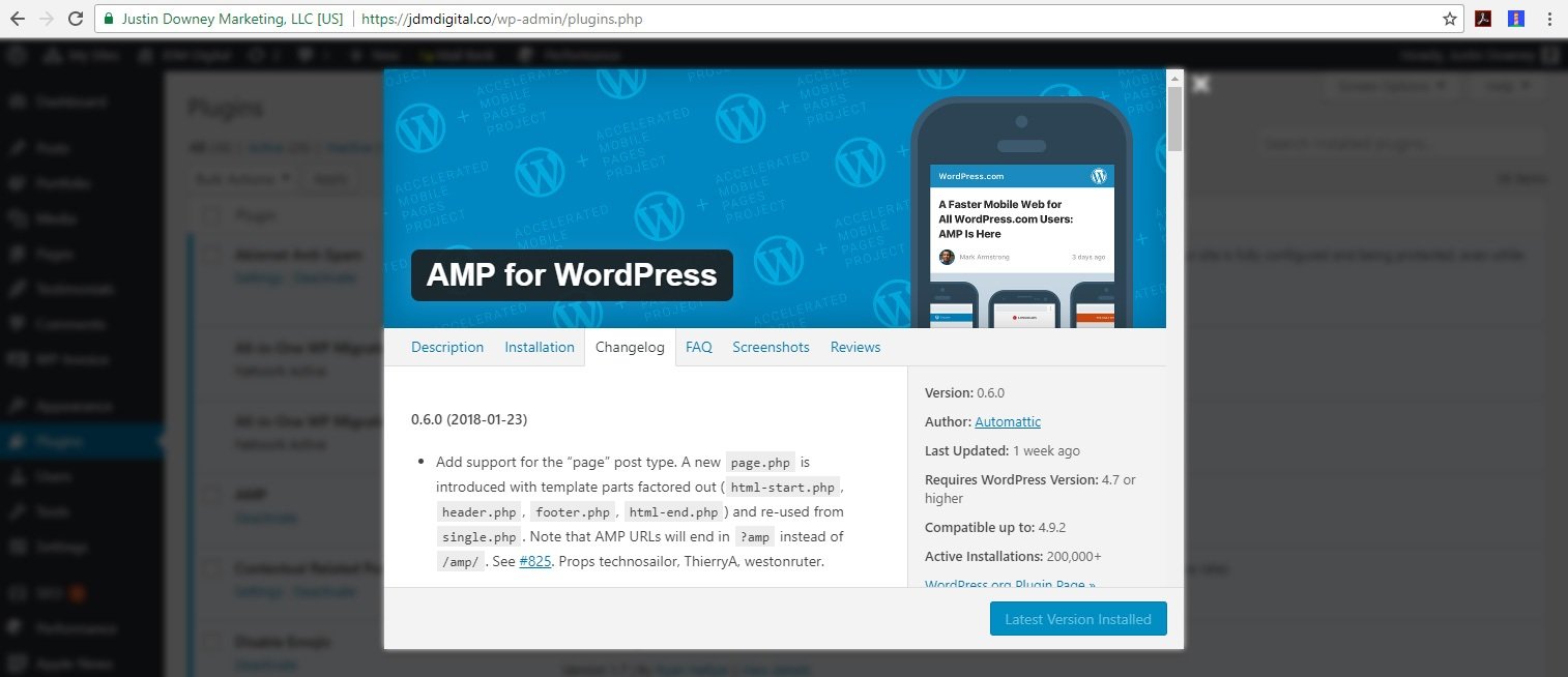 AMP for WordPress Plugin Changelog