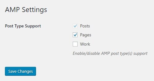 AMP for WordPress General Settings