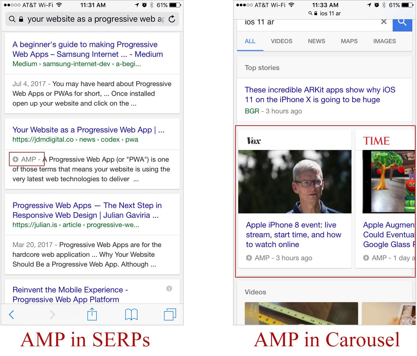 AMP Advantages in SERPs