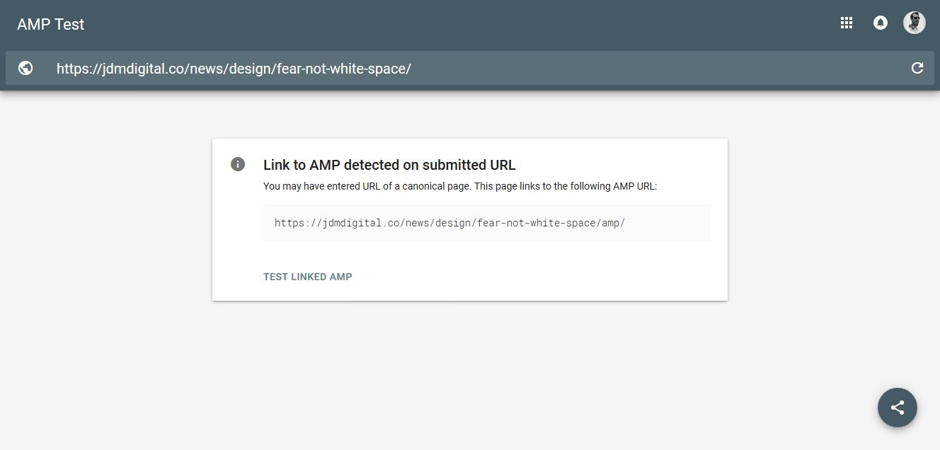Link to AMP detected