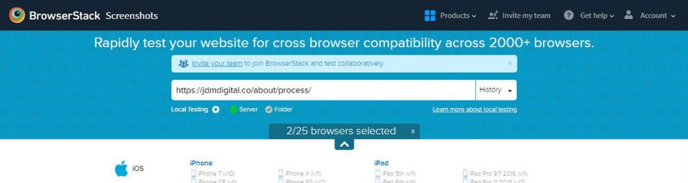 BrowserStack Screenshot