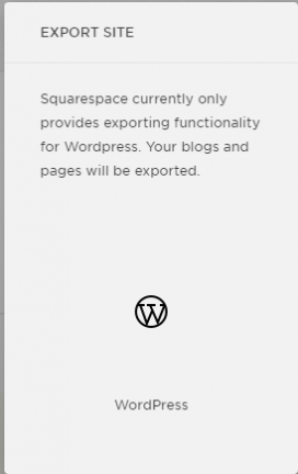 SquareSpace Export Screenshot