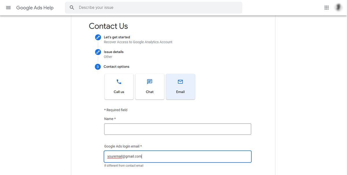 Google Contact Form