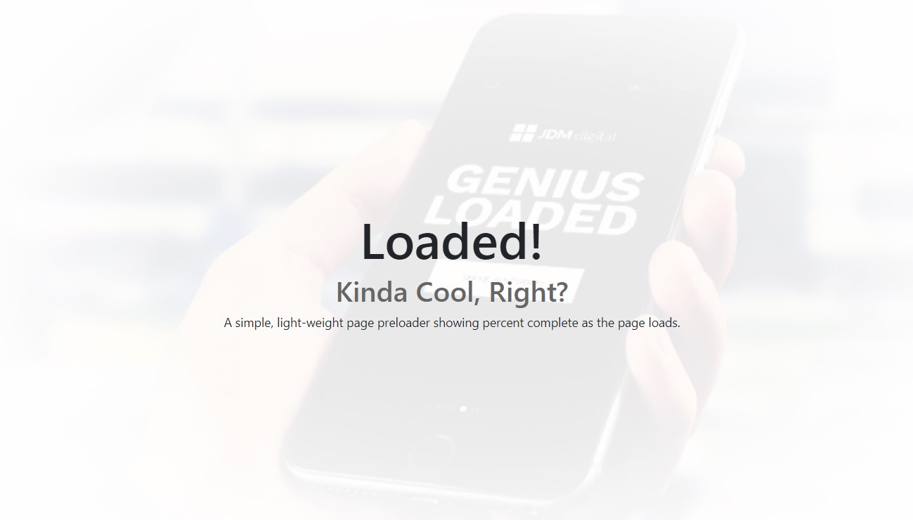 Easy Page Preloader with Percent Loaded | JDM Digital