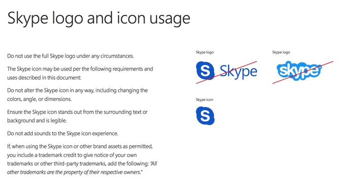 Skype Brand Standards